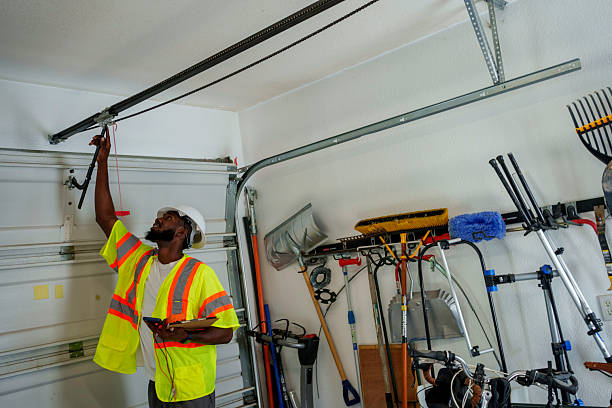 Professional Garage Door Panel Replacement technician working in Barnes County County, ND